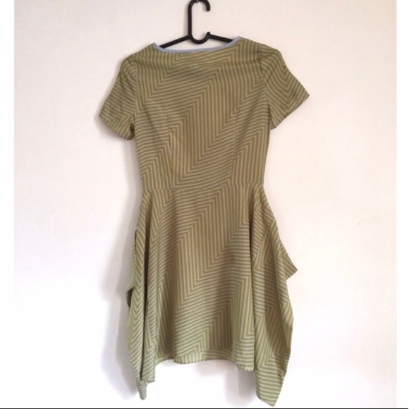 BCBGMaxAzria Asymmetrical Striped Box Skirt Dress - Picture 5 of 6